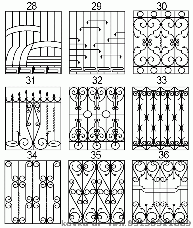 Эскизы на решетки на окна
